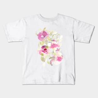 Persephone Rose Watercolor Collection Kids T-Shirt